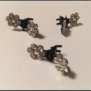 Butterfly Rhinestone Clips